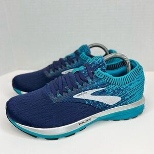 BROOKS Ricochet DNA Womens Running Sneakers Sz 8.5B Navy/Blu/Silver LKNW!